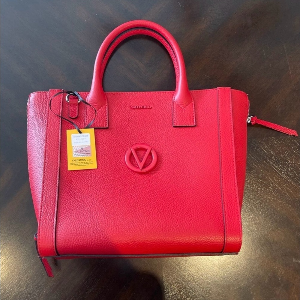 Valentino Poppy Red Charmont Dollaro Handbag